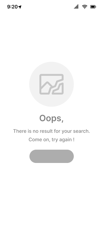 Lowfi wireframe — loading error screen